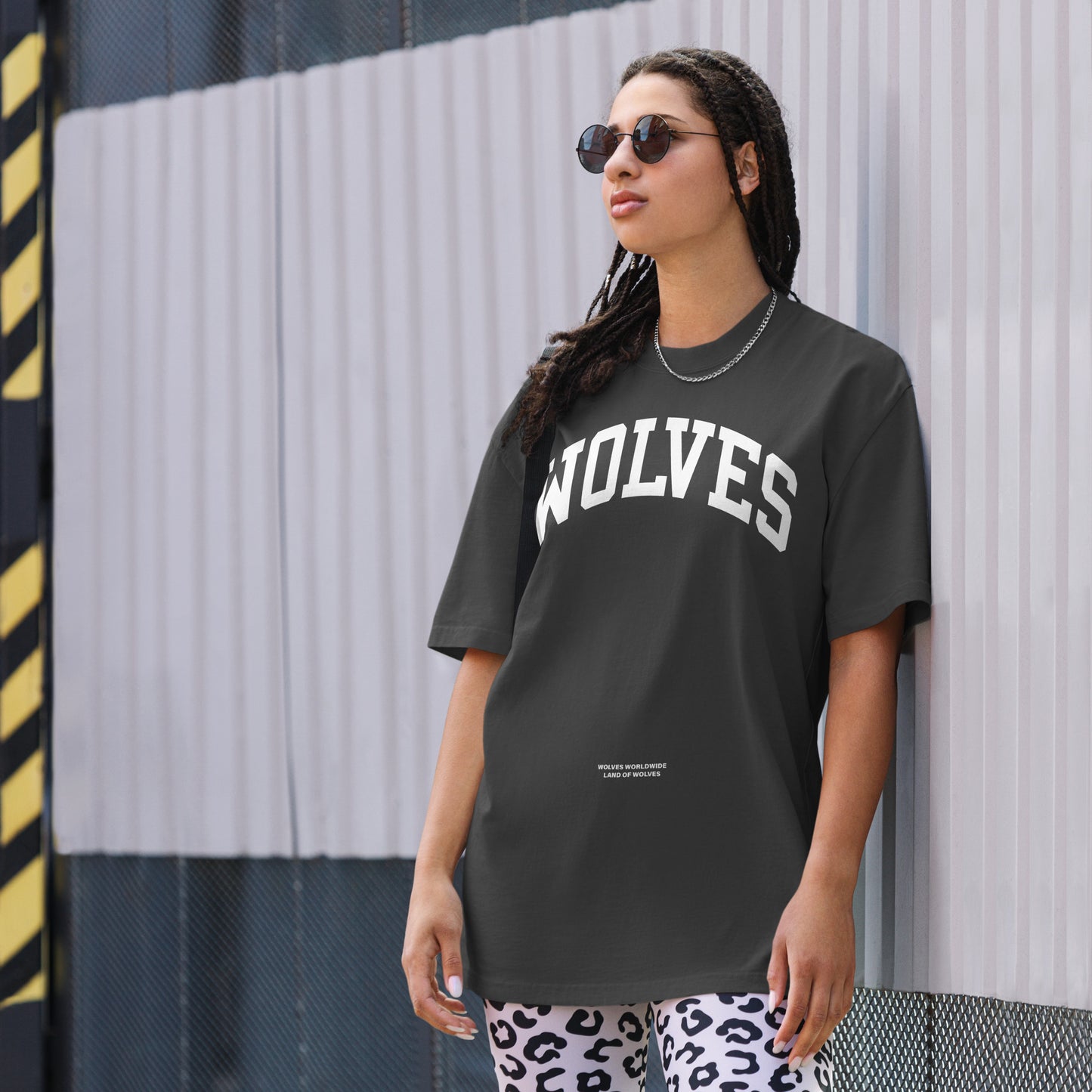 Wolves Industries A1A Oversized faded black t-shirt