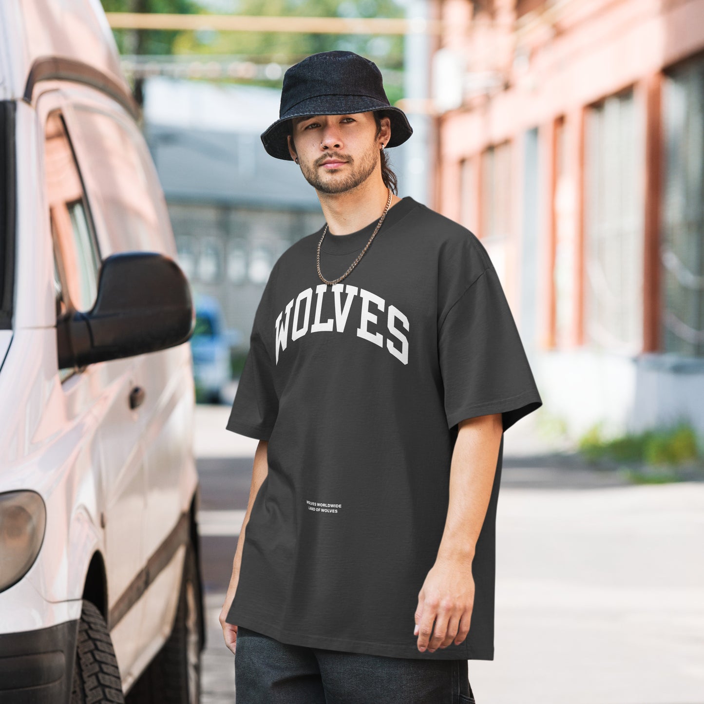 Wolves Industries A1A Oversized faded black t-shirt