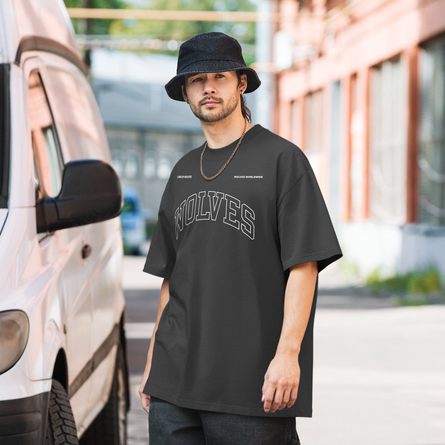 Wolves Industries A1G Oversized faded black t-shirt