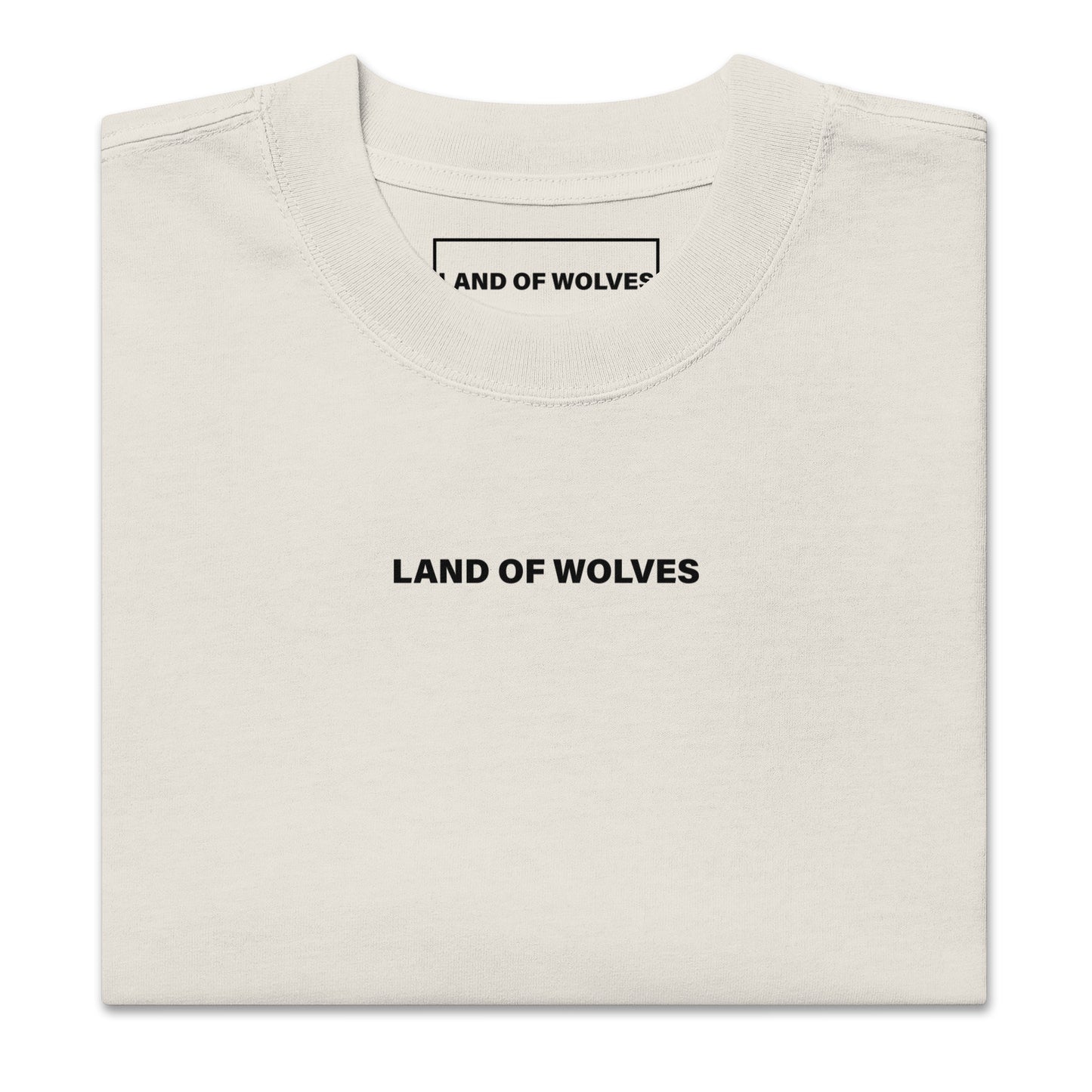 Land of Wolves DLR Oversized faded white t-shirt