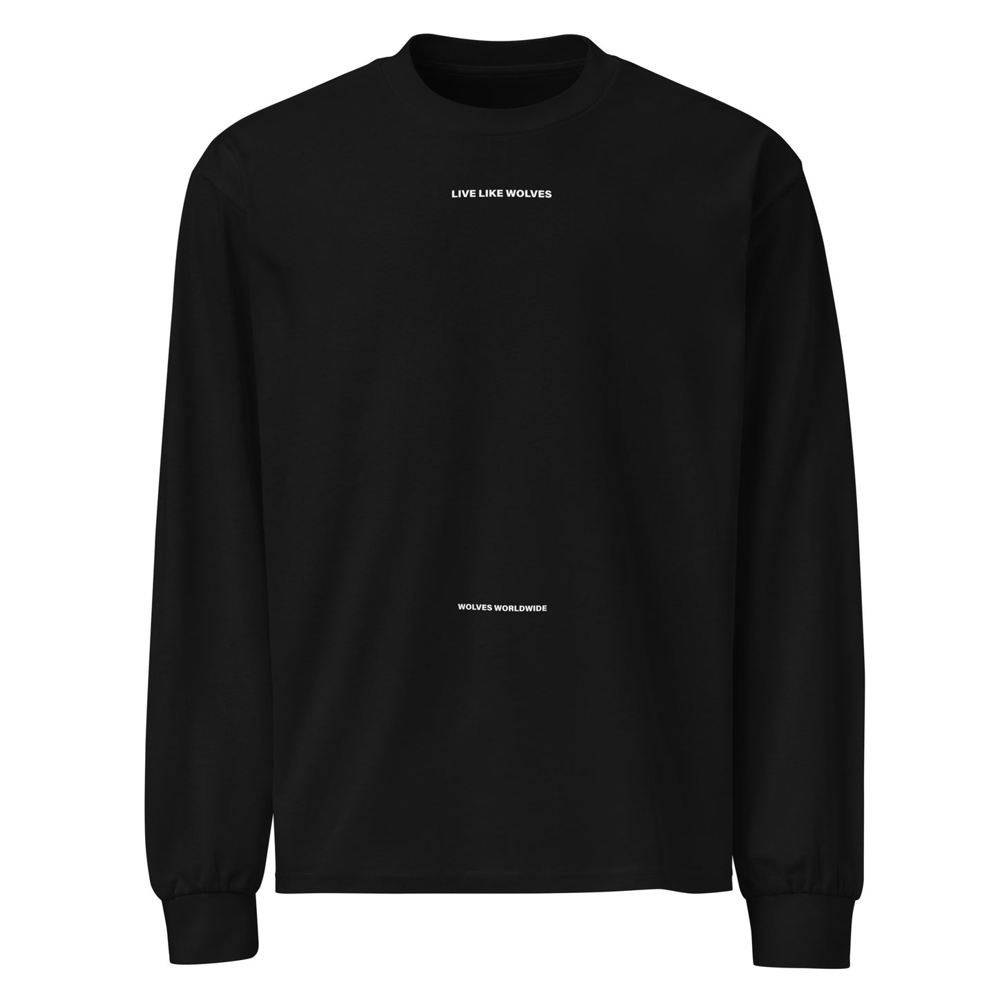 Live Like Wolves LLW Premium heavyweight black long sleeve shirt