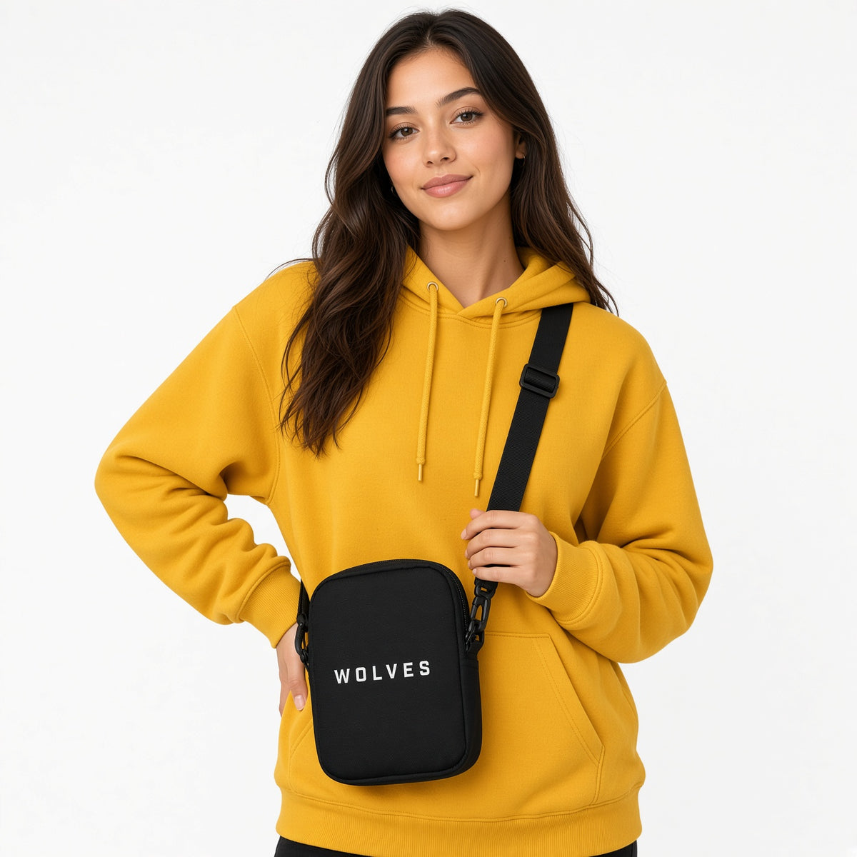 WOLVES ® BLK IND Utility crossbody bag