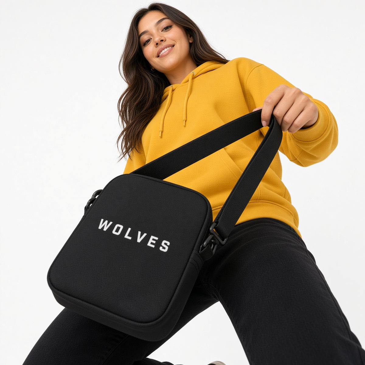 WOLVES ® BLK IND Utility crossbody bag