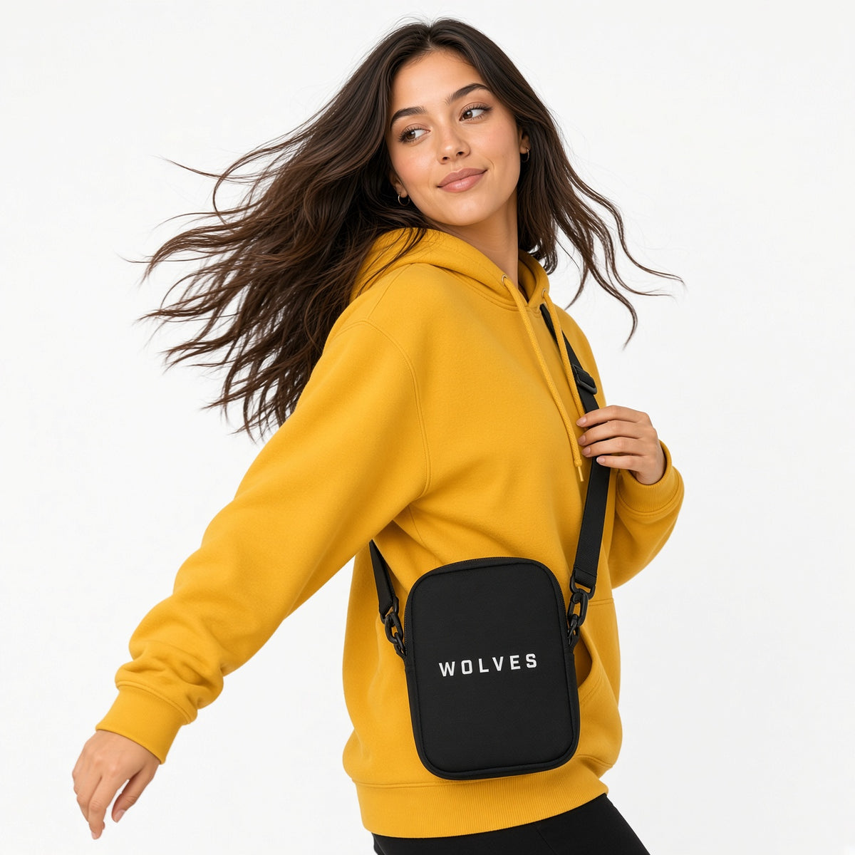 WOLVES ® BLK IND Utility crossbody bag